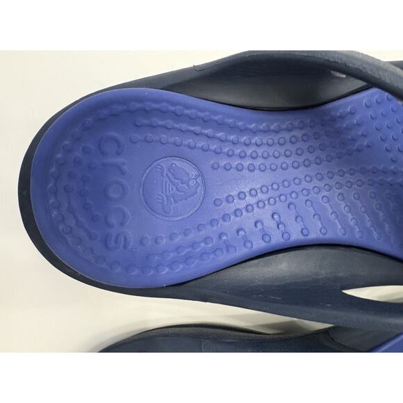 Crocs Blue Unisex Flip Flop Sandals Womens 8/Mens 6 - Picture 2 of 13
